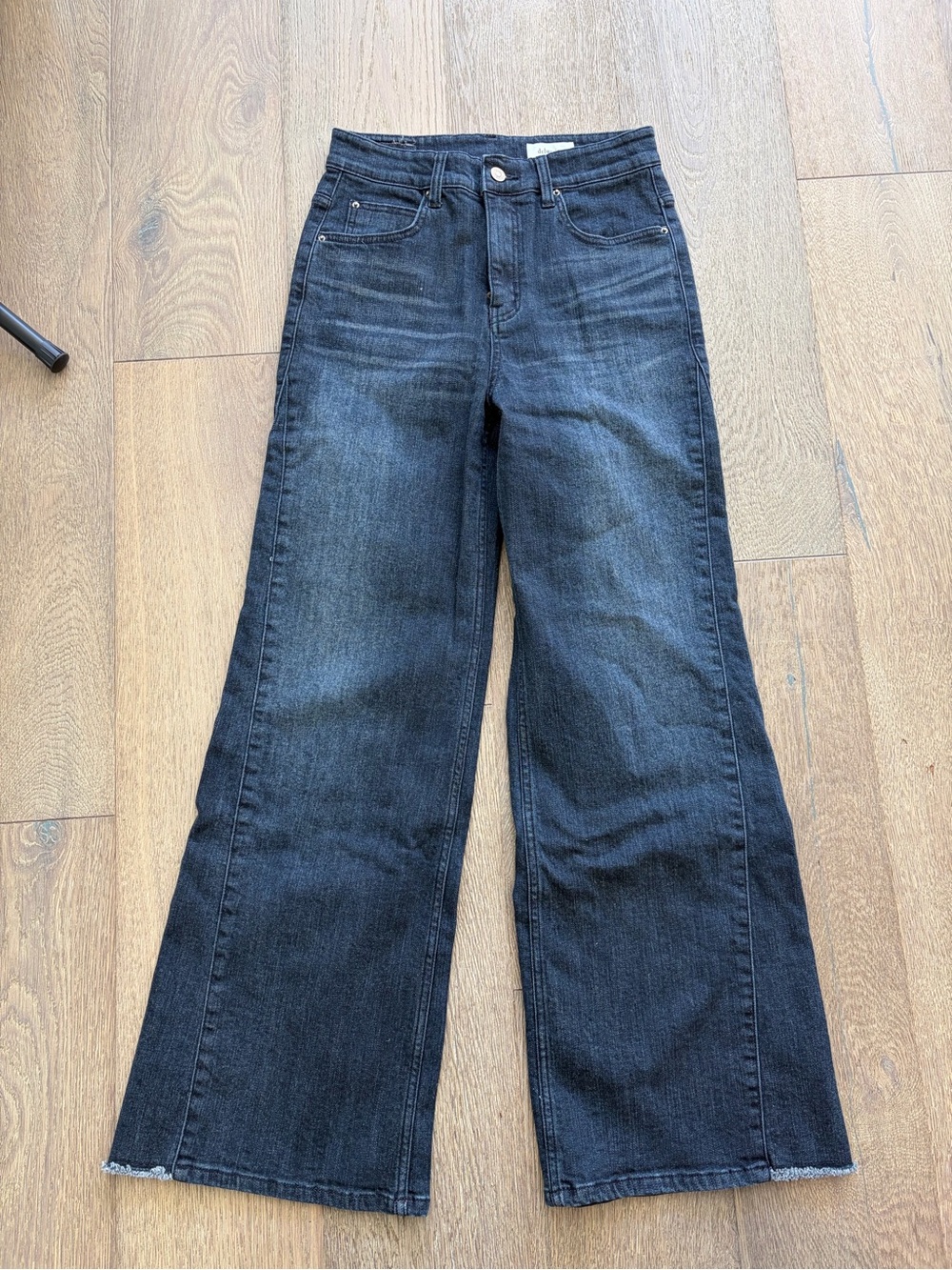 Aritzia Black Wide-Leg High-Rise Jeans